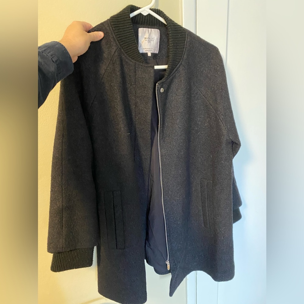 Zara Trafaluc Men’s Boiled Wool Car Coat